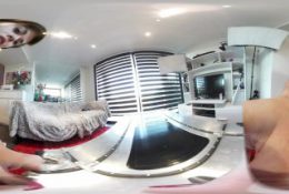 Hot Tattooed Brunette Undress & Squirt Everywhere in Vr 360 by Vic Alouqua