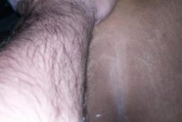 18 year old black teen gets anal creampie by thick white cock