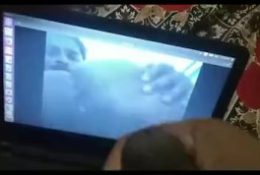 north indian flashing by watching my porn video on laptop