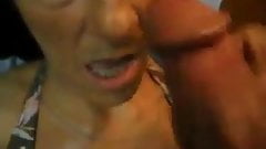 Wanking-off on Her #14 (Granny GILF, Cumshot in her Mouth)