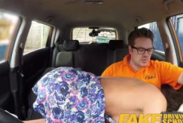 Fake Driving School Posh cheating wife with great tits has loud orgasms