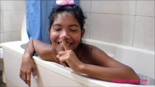 HD Tiny Thai Teen anal broken in shower with anal creampie