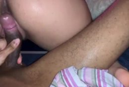Gf Little sister rides my dick backwards while her sister is in the shower!