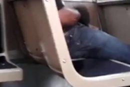 Caught jacking off On The Train In Chicago