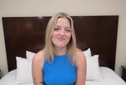 This 19 yr old is 5’2 and 95lbs starring in her first POV video